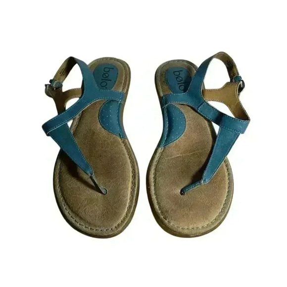 BOLO Turquoise Sandals Flats Lightly Used size 9 - Picture 9 of 9